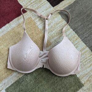 Victoria's Secret Racerback Semi Demi Front Close Lightly Lined Bra 32D